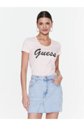 Guess Ss Rn Kadın Slim Fit T-Shirt W3RI50J1314 PUDRA