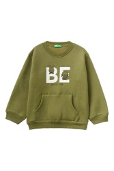 United Colors Of Benetton Erkek Bebek Sweatshirt 3EB5G10BA HAKİ