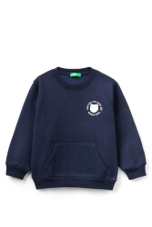 United Colors Of Benetton Erkek Bebek Sweatshirt 3EB5G10BA LACİVERT