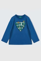 Unıted Colors Of Benetton Erkek Bebek Tshirt 3096G10DK MAVİ