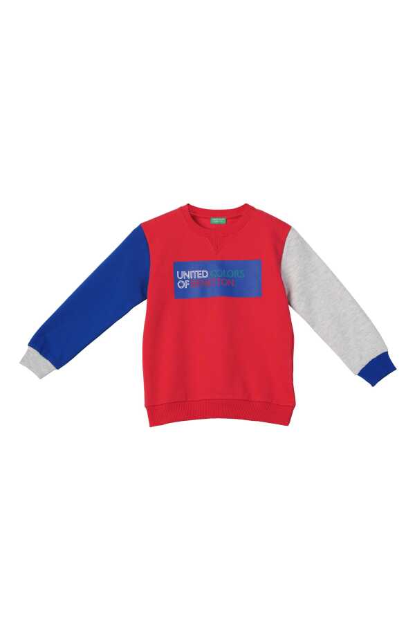 Unıted Colors Of Benetton Erkek Çocuk Sweatshirt BNT-B21350 - United Colors Of Benetton 1---0