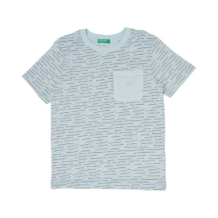 Unıted Colors Of Benetton Erkek Çocuk Tshirt 362PC10HL - United Colors Of Benetton 2---0