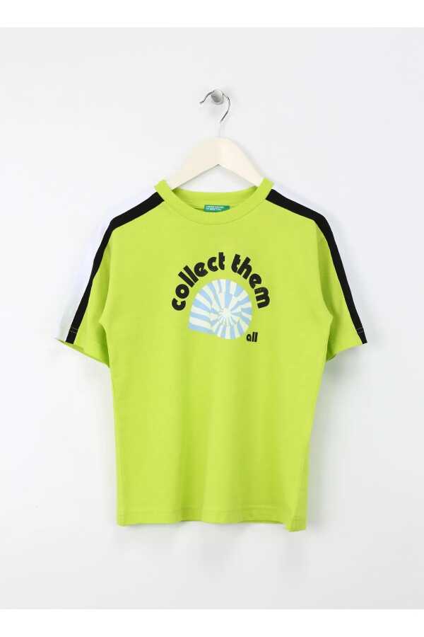 Unıted Colors Of Benetton Erkek Çocuk Tshirt 3I1XC10J0 - United Colors Of Benetton 1---0