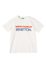 United Colors Of Benetton Erkek Çocuk Tshirt BNT-B21361 Beyaz