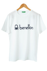 United Colors of Benetton Erkek Tshirt 3I1XU108F-24Y Beyaz