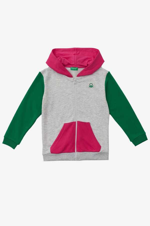 United Colors of Benetton Kadın Kapüşonlu Sweatshirt BNT-G20831 - United Colors Of Benetton 2---0