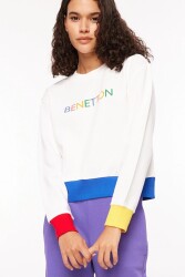 United Colors of Benetton Kadın Sweatshirt 3J68D104C Beyaz