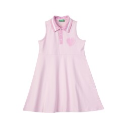 United Colors Of Benetton Kız Çocuk Elbise BNT-G21276 PEMBE