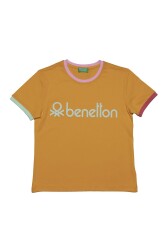 United Colors of Benetton Kız Çocuk T-Shirt BNT-G20487 TURUNCU