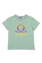 United Colors of Benetton Kız Çocuk T-Shirt BNT-G20495 MİNT