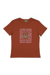 United Colors of Benetton Kız Çocuk T-Shirt BNT-G20498 KIRMIZI