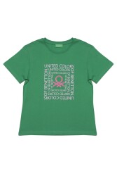 United Colors of Benetton Kız Çocuk T-Shirt BNT-G20498 YEŞİL